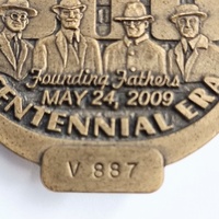 Indianapolis 500 Pit Badge Centennial Era May 24 2009 V887 Founding Fathers Bronze Tone