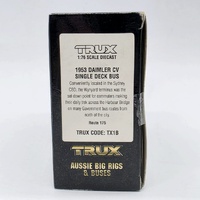 Trux 1953 Daimler CV Single Deck Bus 1:76 Diecast Model TX1B Route 175
