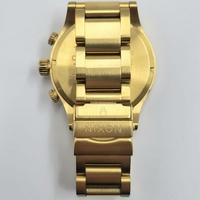 NIXON The 51-30 Chrono Gold Tone Mens Watch 300M Stainless Steel 