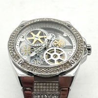 Guess Big Reveal GW0323G1 Mens Silver Stainless Steel Skeleton Watch