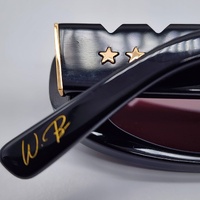 Wyld Blue x Pared Hazed Sunglasses Black Gold Frame Tinted Lens PE2305B