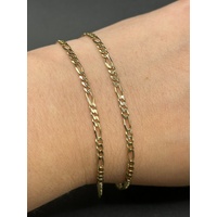 Unisex 9ct Yellow Gold Figaro Link Necklace