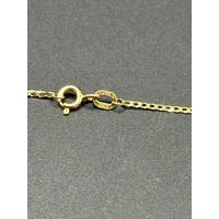 Unisex 9ct Yellow Gold Curb Link Chain with Cross Pendant