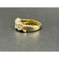 Ladies 14ct Yellow Gold Diamond Ring