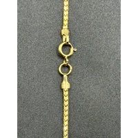Ladies 18ct Yellow Gold Snake Link Chain with Diamond Pendant