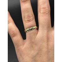 Unisex 9ct Yellow Gold Laser Cut Pattern Band Ring