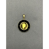 Unisex 18ct Yellow Gold Tuvalu 2004 Coin Pendant