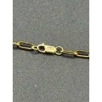 Unisex 18ct Yellow Gold Paperclip Link Chain with Medusa Pendant