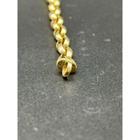 Ladies 9ct Yellow Gold Oval Belcher Link Bracelet