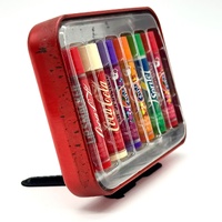 Coca-Cola Lip Smacker Vintage Tin 6 Pack Flavoured Lip Balm Gift Set