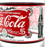 Vintage 1998 Coca-Cola 5c Fountains Bottles Drinking Glass Collectible