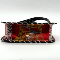 Coca-Cola Handmade Recycled Soda Can Tote Handbag Purse Red Silver