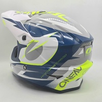 O'Neal 3 Series MX607 Motocross Helmet Small White Blue Neon Dirt Bike