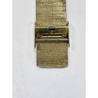 Casio Mens Gold Watch Green Dial Stainless Steel Mesh Analogue MTP-VT01G