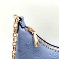 GUESS Dita Logo Shoulder Bag Handbag Blue Periwinkle Chain PU New with Tag