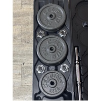 Celsius 50kg Dumbbell Weight Set Cast Iron Fitness Home Gym Gear