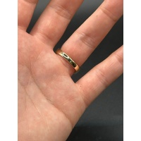 Ladies 9ct Yellow Gold Aquamarine & Diamond Ring