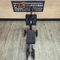 Equipmed Easy Roller Knee Scooter Crutch Alternative Dual Brakes Black