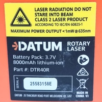 Datum DTR40R 400m Red Beam Dual Grade Rotary Laser Level Kit with Case
