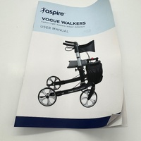 Aspire Vogue Light Seat Walker Rollator Lime 150kg Aluminium WAF705315GR