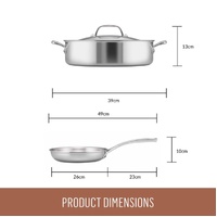 Essteele Eternita Clad Stainless Steel Induction 2 Piece Cookware Set