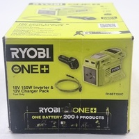 RYOBI R18BT150C ONE+ 18V 150W Inverter & 12V Car Charger Pack
