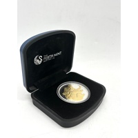 2008 Perth Mint 1oz Gold Gilded Koala 99.9% Silver $1 Dollar Coin Case