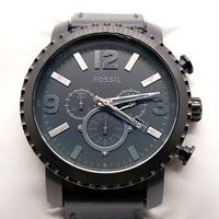 Fossil Gage BQ1711 Chronograph Black Watch 50mm Leather Band Quartz
