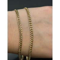 Unisex 9ct Yellow Gold Tight Curb Link Necklace