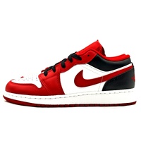 Nike Air Jordan 1 Low GS Size 6Y Sneakers White Gym Red Black 553560-163
