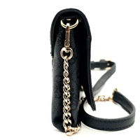 GUESS Noelle Flap Organiser Bag Coal Black Logo Crossbody Wallet Handbag