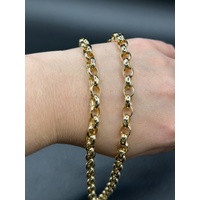 Ladies 9ct Yellow Gold Belcher Link Necklace