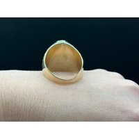 Mens 9ct Yellow Gold Opal Ring