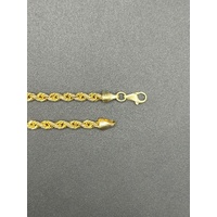 Unisex 14ct Yellow Gold Twist Rope Necklace