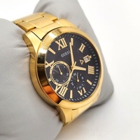 Guess W0668G8 Atlas Gold Stainless Steel Chronograph Black Dial Mens Watch