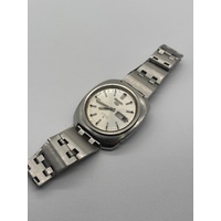 Seiko 5 Actus Vintage Automatic Silver Watch 6119-8430 21 Jewels Mens