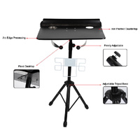 Tattoo Mobile Work Station Table Desk with Adjustable Height Black