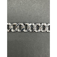 Unisex 925 Sterling Silver Iced Cuban Link Bracelet (NEW)