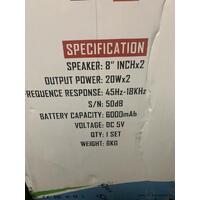 NEW SING-E Dual 8 inch HiFi Loud Speaker Super Bass Wireless Party Speaker