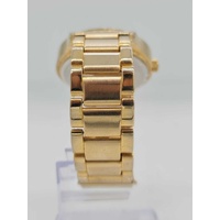 Unlisted UL1269 Yellow Gold Case Dial Silver Sub-Eyes Mens Quartz Watch