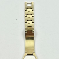 Seiko Ladies Gold Tone Quartz Watch 1N00-0FR0 Rectangular Ivory Dial