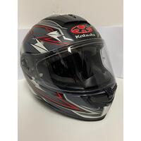 Kabuto Aeroblade-5 ECE 22-05 Black/Red/Grey Size Large 58-59cm Bargy Design Helmet (Pre-owned )