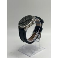Citizen Chronograph Eco-Drive CA4500-83E Mens Black Dial Silver Leather Watch