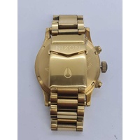 Nixon Sentry Chrono 42mm All Gold Black Stainless Steel Watch A386510