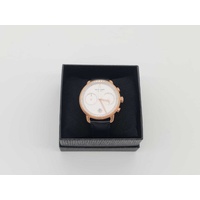 Nordgreen Copenhagen Pioneer 40mm Rose Gold Chronograph Watch with Leather Band