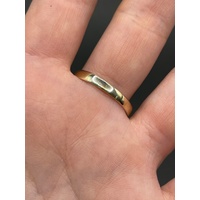 Ladies 9ct Yellow Gold Blue Gemstone and CZ Ring