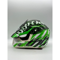 THH TX-12 Motocross Helmet Size L (Y) Strike White Green Off Road Bike