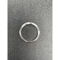 Ladies Solid 14ct White Gold Diamond Fine Jewellery Ring Set 4.7 Grams Size UK O