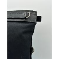 Yves Saint Laurent YSL Paris Canvas Tote Bag Detachable Strap GUS2E 1000 Black