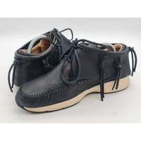 Visvim FBT Elk Black Mens Shoes Size 9 US Premium Leather Moccasin